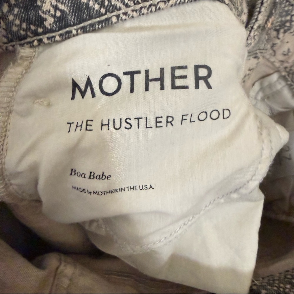 NWT Mother The Hustler Flood Boa Babe Snakeskin Jeans Size 27 - Picture 10 of 11